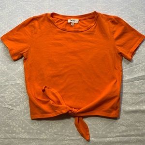 Love j orange cropped top